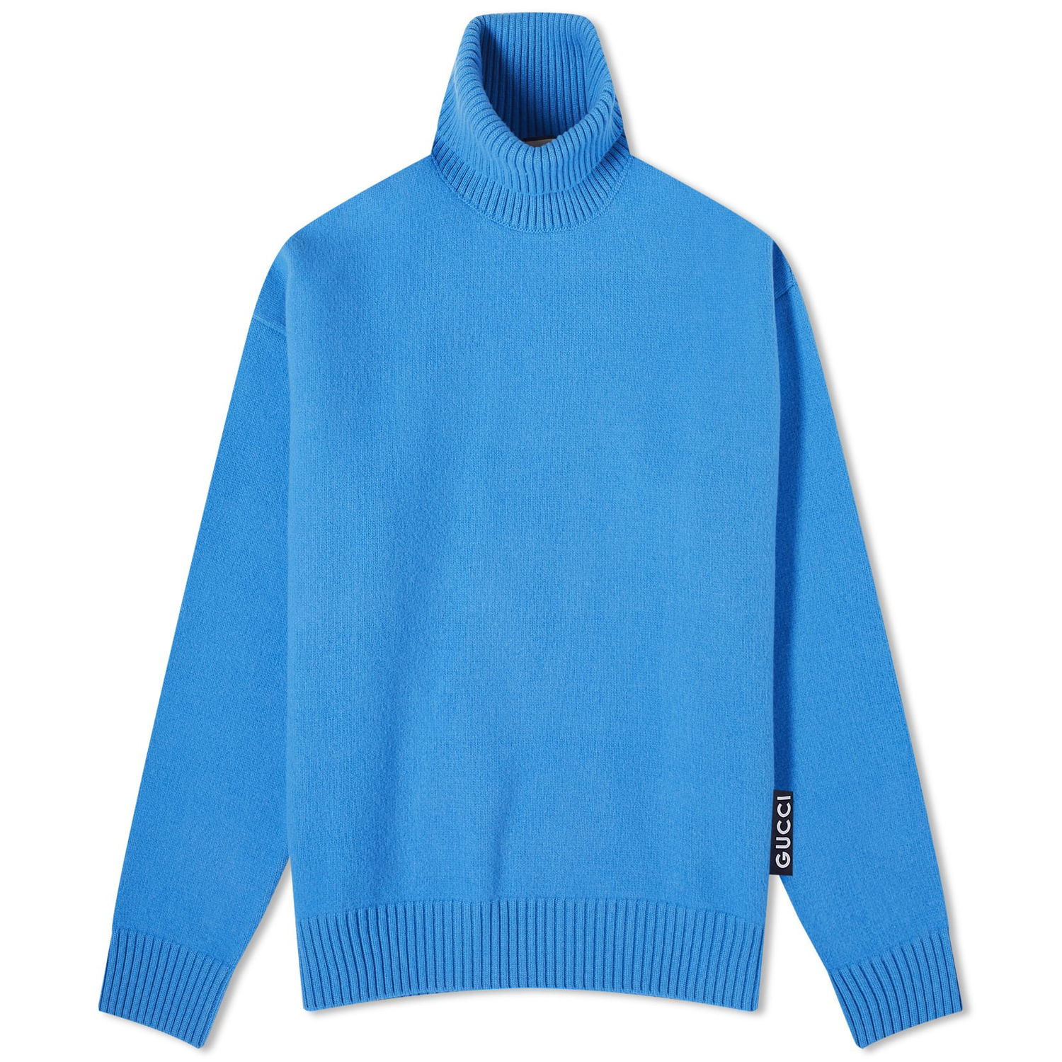Пуловер Gucci Logo Tab Turtleneck Синьо | 763343-XKDNG-4990, 0