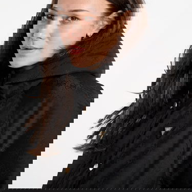 Пухо яке GUESS 4G Boxy Puffer Jacket Jacquard Monogram Черно | V5BL07WGLW2-FJ9G, 1