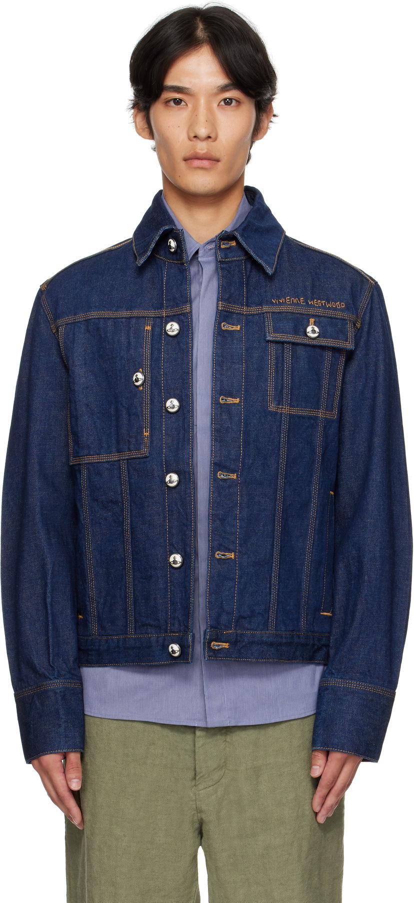 Яке Vivienne Westwood Vivienne Westwood Worker Denim Jacket Синьо | 2801000I-W0163-