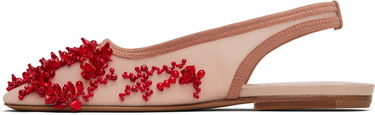 Аксесоари Dries Van Noten Dries Van Noten Slingback Embellished Mesh Flats Розово | WS251-1617-803, 2