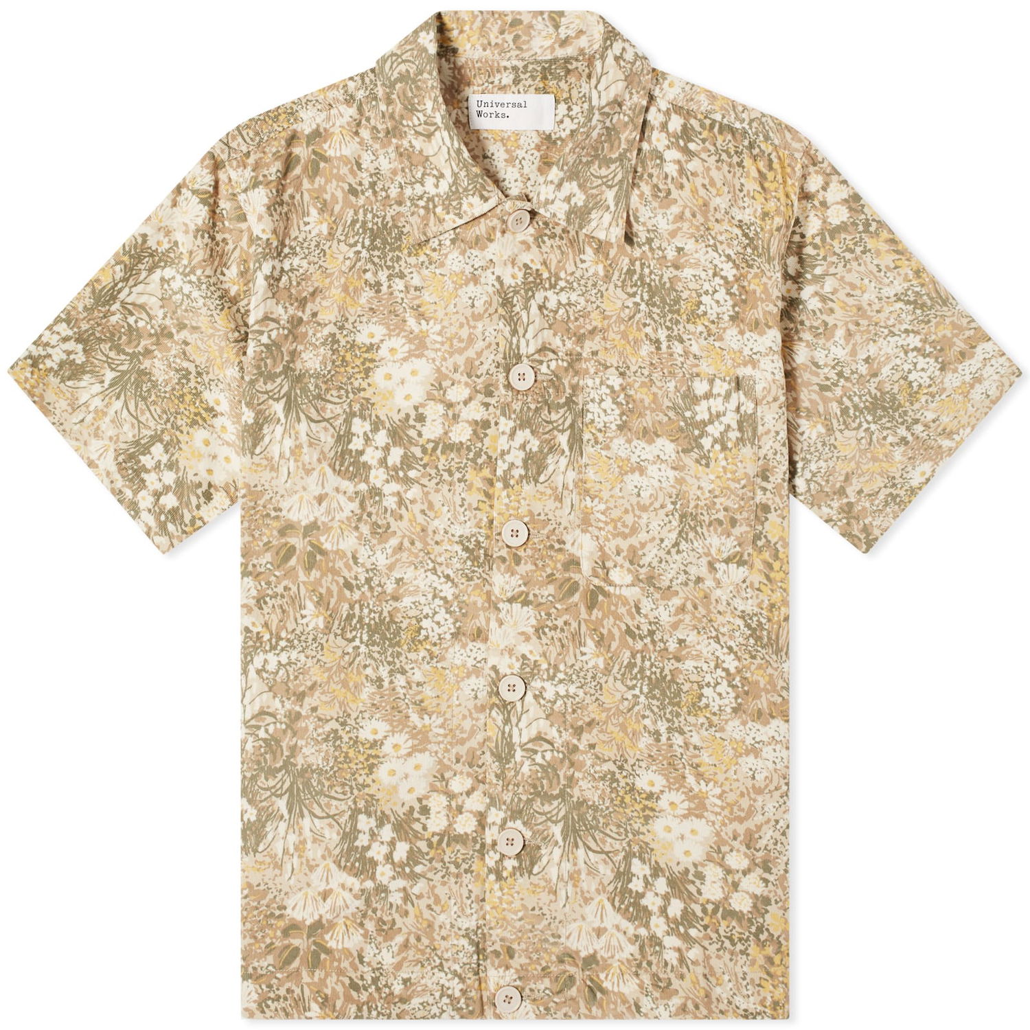 Риза Universal Works Universal Works Garden Cord Short Sleeve Shirt Бежово | 30190-SND, 1