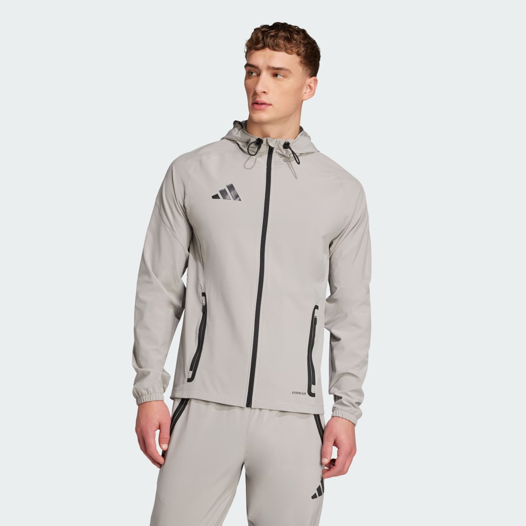 Суитчър adidas Performance 25 Competition Travel Woven Jacket Сиво | JY0521, 0
