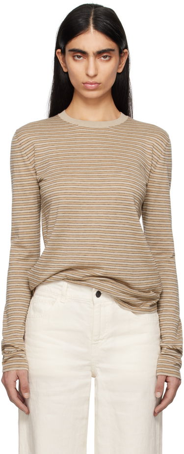 Тениска The Row The Row Juhi Striped Long Sleeve T-Shirt Бежово | 8811-Y688, 0
