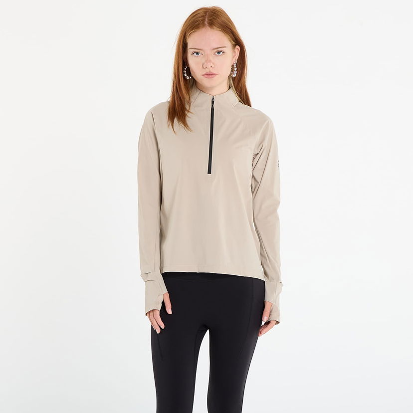 Ветровка On Running Long Sleeve Quarter-Zip Jacket with Thumbholes Trail Breaker Бежово | 1WE30150603