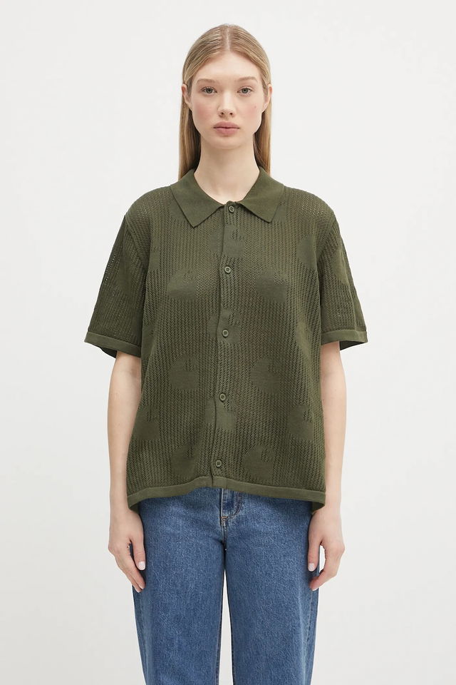Temple Knit Short Sleeve Relaxed Classic Collar Shirt