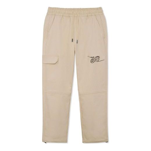 Карго панталони Li-Ning Wade x DFT Fleeced Straight Pants Бежово | AKXR589-2