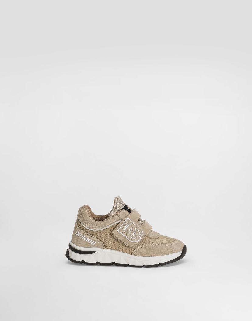 Аксесоари Dolce & Gabbana Dolce & Gabbana DG Running Mesh and Split Leather First Steps (19-26) Бежово | DN0199AA9548B183