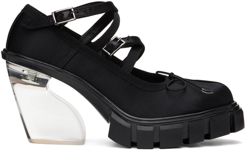 Бижута Simone Rocha Simone Rocha Criss-Cross Ballerina Heels Черно | TH1 0755, 0