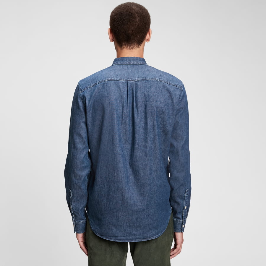 Риза GAP Denim Shirt Синьо | 736872-00, 1
