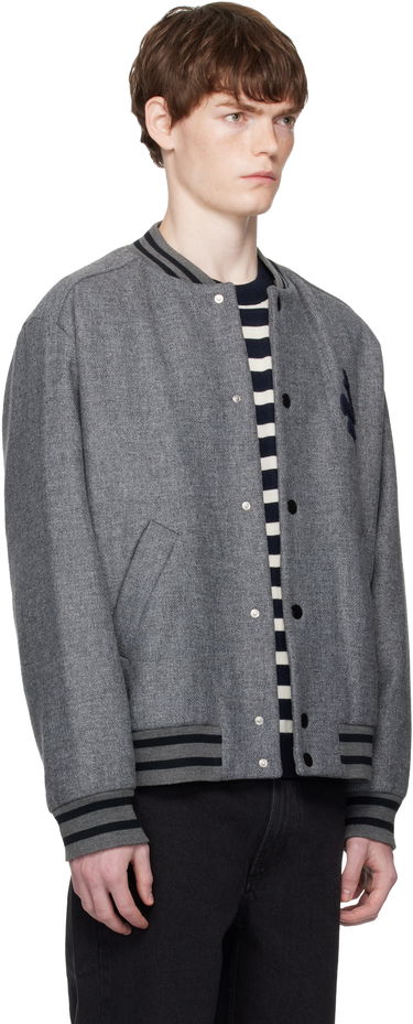 Яке бомбър A.P.C. A.P.C. Micka Wool Bomber Jacket Сиво | WVBEB-M32010, 1