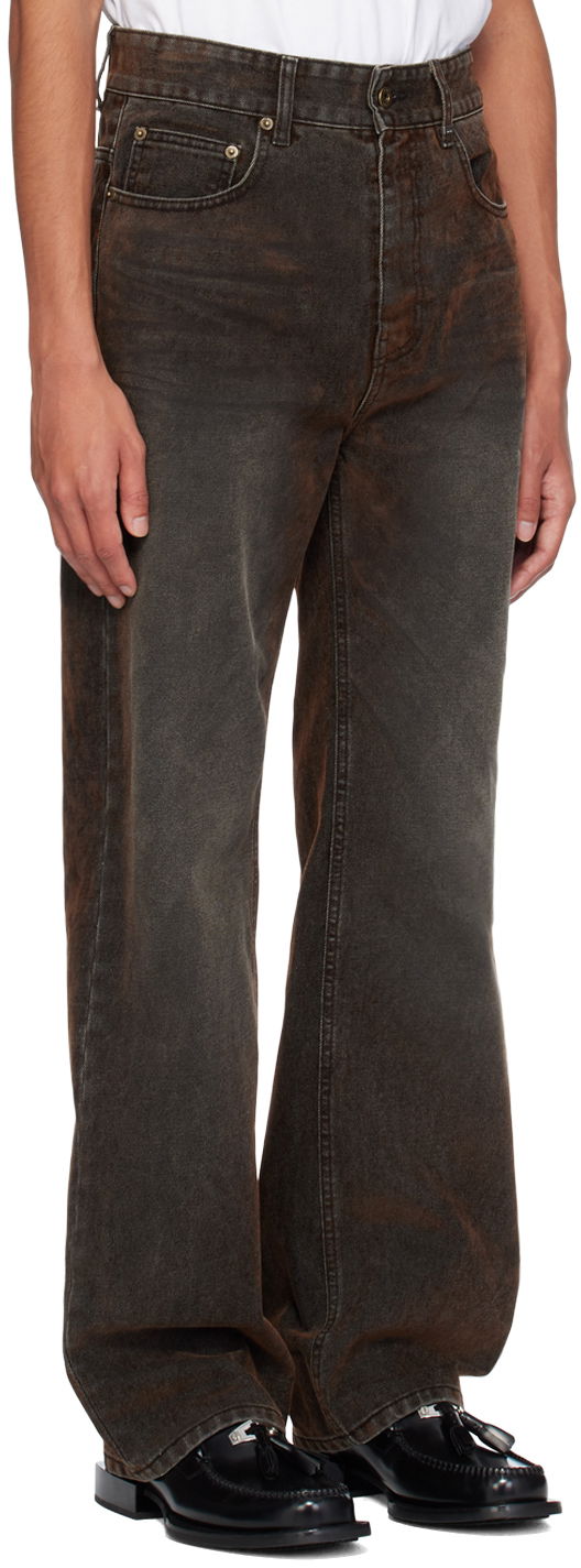 Дънки We11done We11done Flocked Jeans Кафяво | WD-DP2-24-318-M-BK, 1