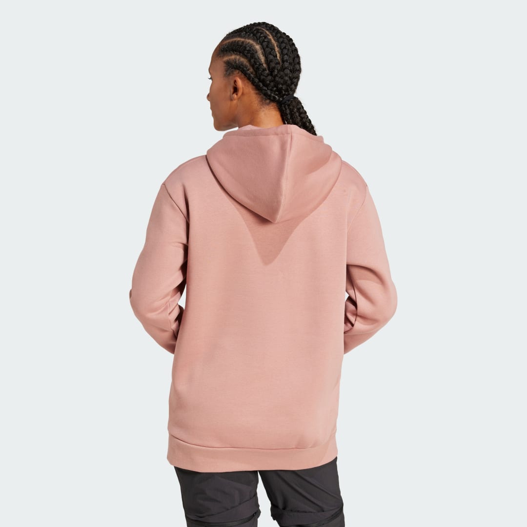 Суитчър adidas Performance Multi Logo Fleece Hoodie Розово | JF9090, 1