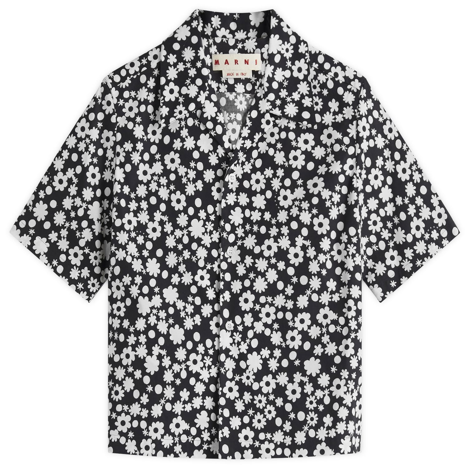 Риза Marni Marni Floral Cropped Shirt, Size Large Черно | CAMA0615S0, 1
