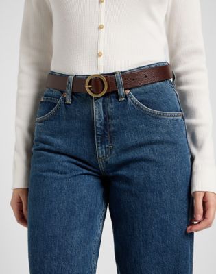 Колани Lee Lee Round Buckle Belt Size 95 Кафяво | 112372928, 0