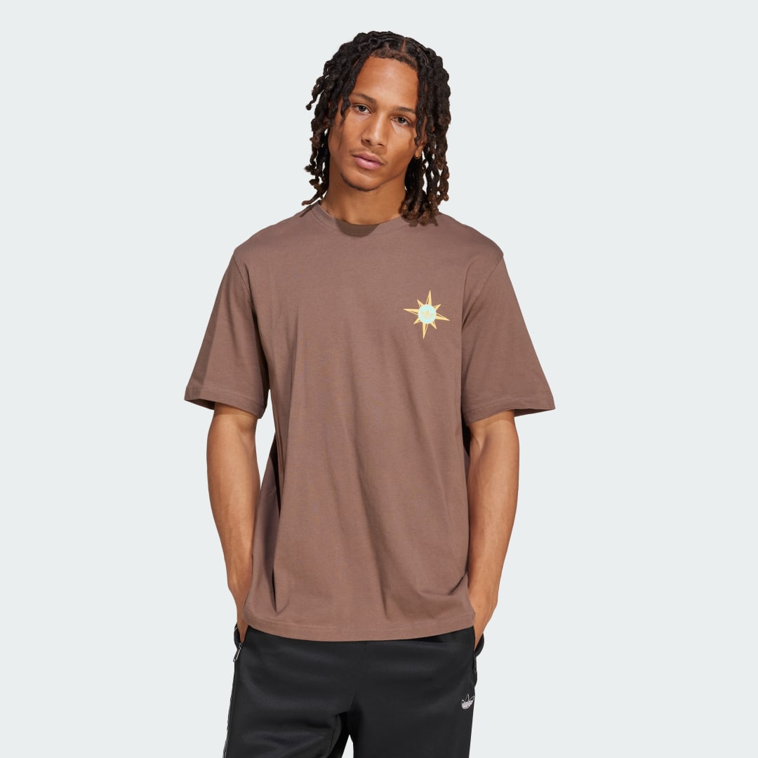 Тениска adidas Performance Trefoil Graphic T-Shirt Кафяво | JW6911, 0