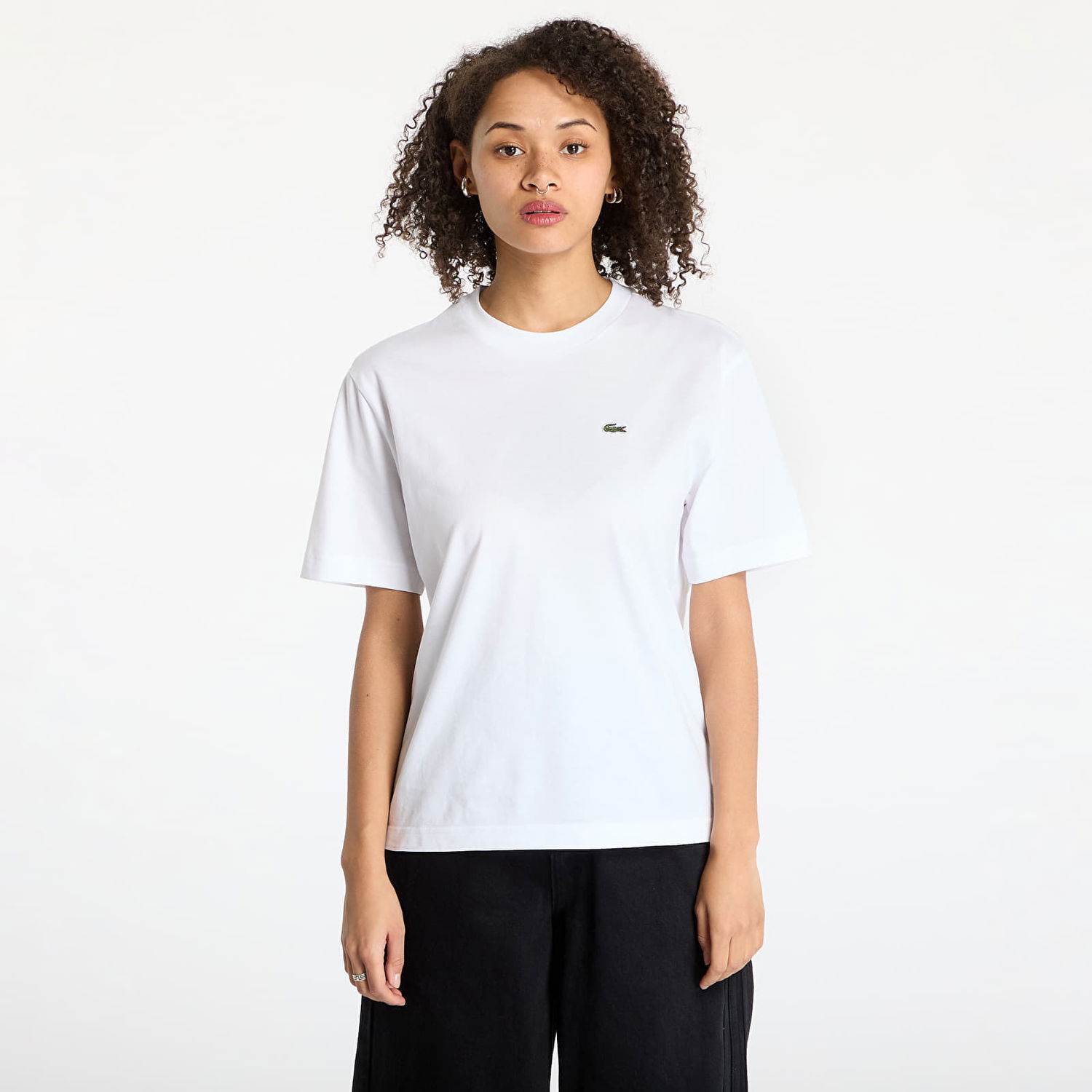 Тениска Lacoste LACOSTE Soft Cotton T-Shirt Бяло | TF7215 001, 0