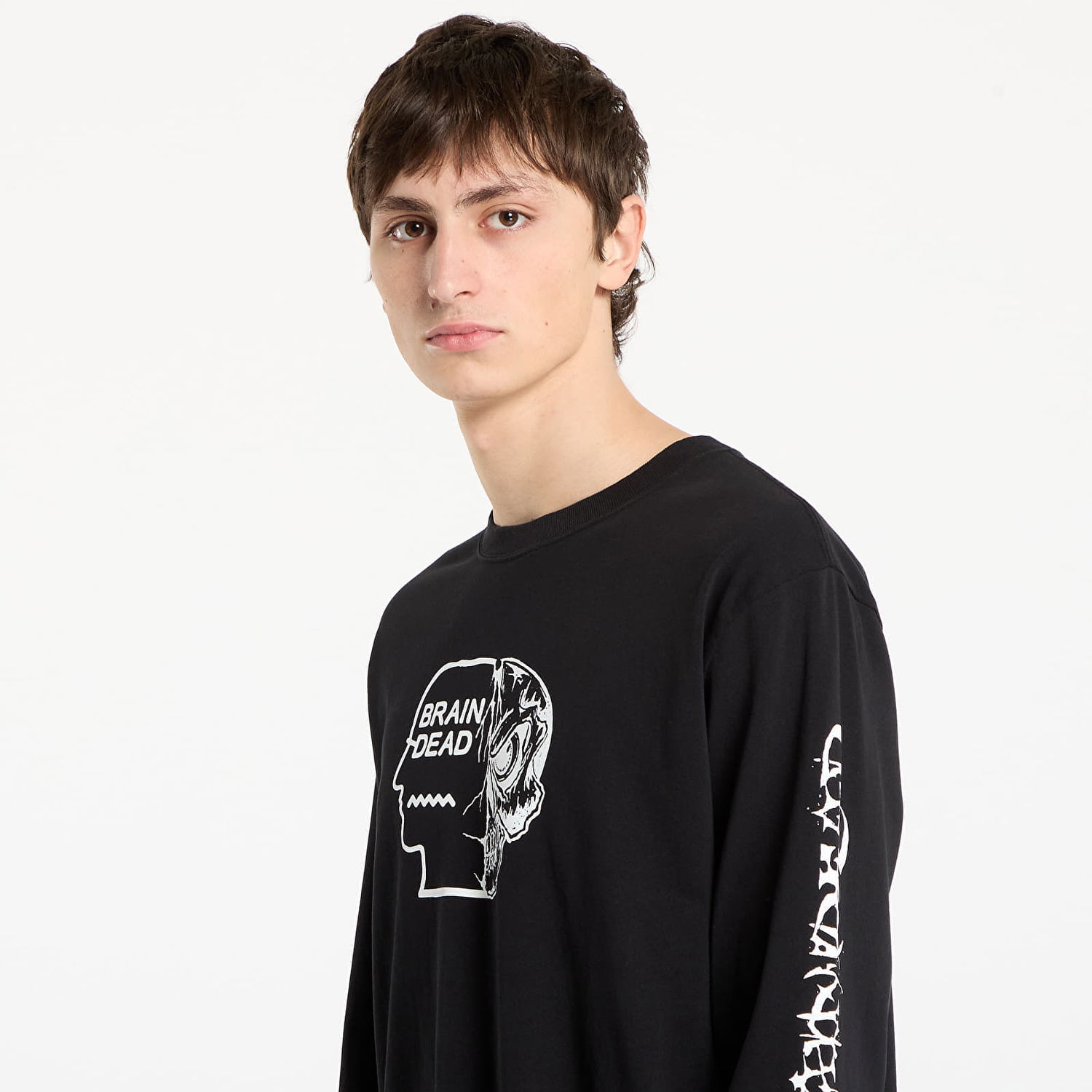 Тениска Brain Dead Brain Dead Skull Mech Long Sleeve T-Shirt Черно | BDF25T01004668BK01, 1