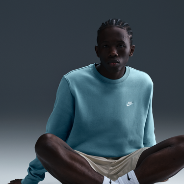 Пуловер Nike Nike Club Fleece Crewneck Sweatshirt Тюркоазено | FN3886-464, 4