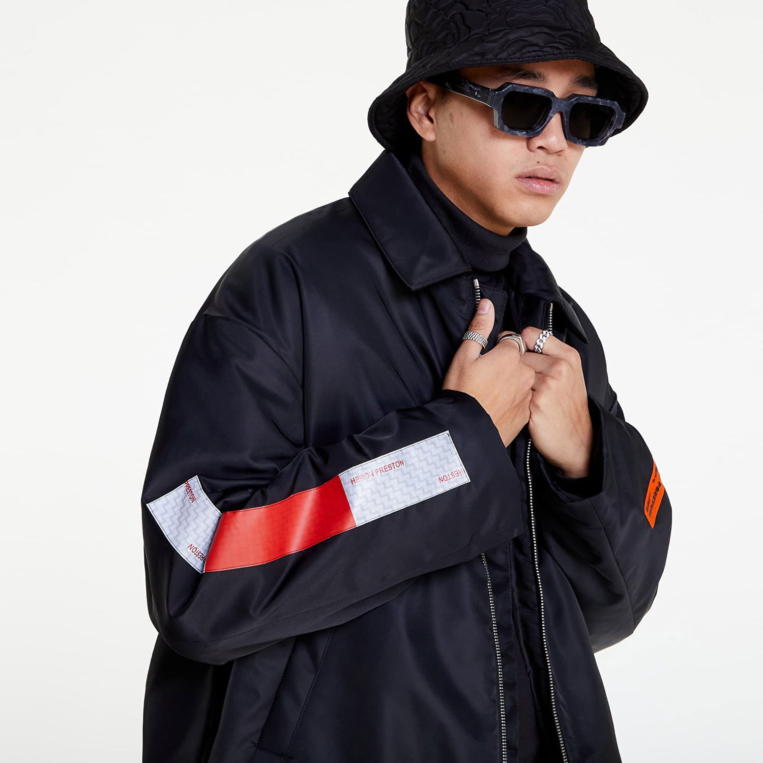 Яке HERON PRESTON Security Uniform Tape Jacket Черно | HMEA081F22FAB0011000, 1