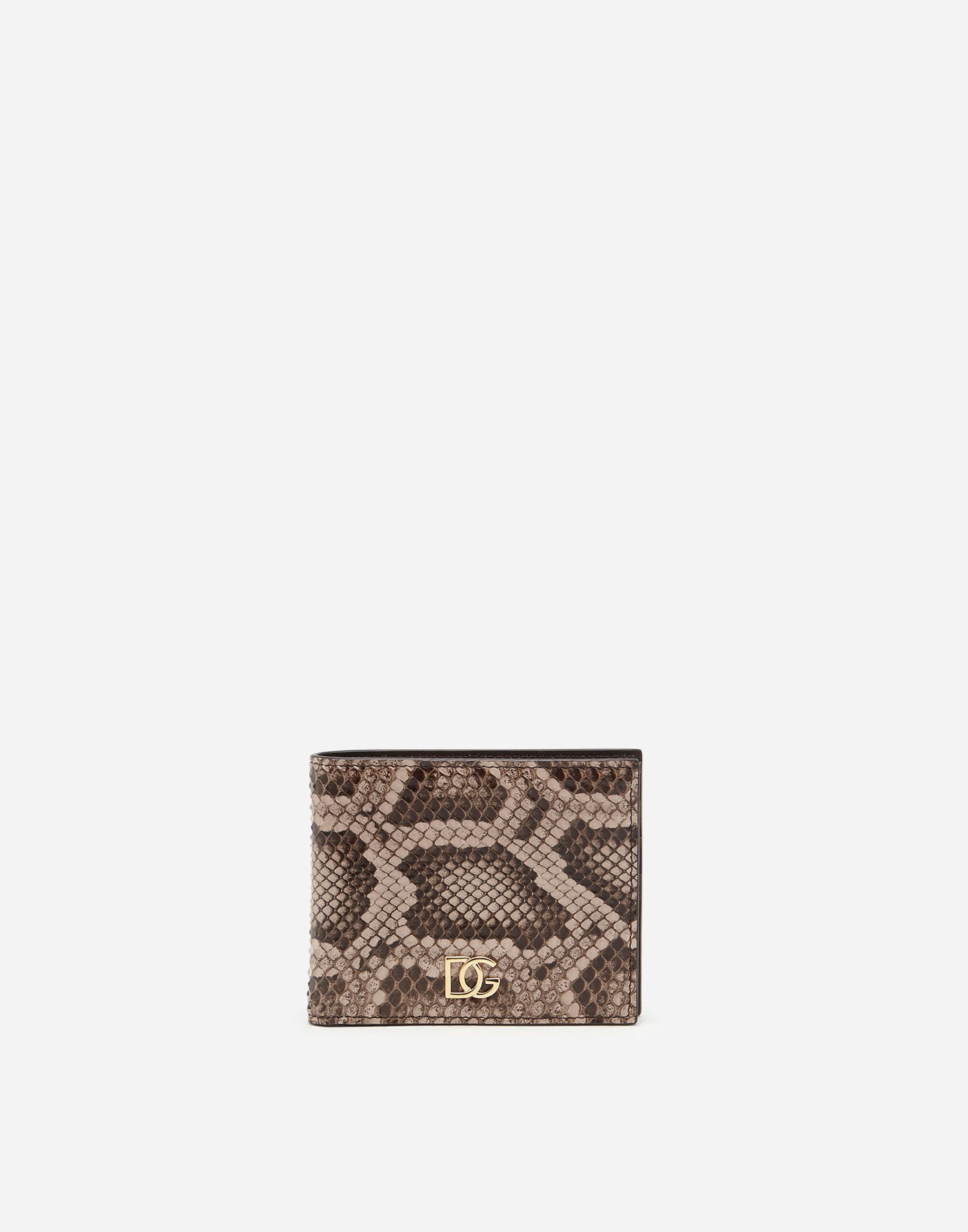 Портфейл Dolce & Gabbana Dolce & Gabbana Python Leather Bifold Wallet with Crossover DG Logo Бежово | BP2463A204387145, 0