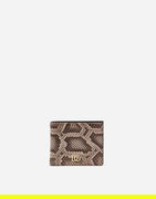 Dolce & Gabbana Python Leather Bifold Wallet with Crossover DG Logo