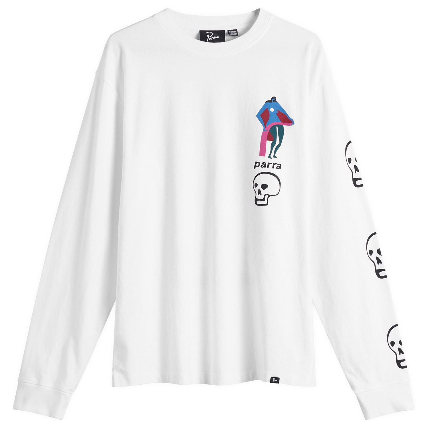 Тениска By Parra Parra Lowering The Bar Long Sleeve T-Shirt Бяло | 53120-WHT, 0