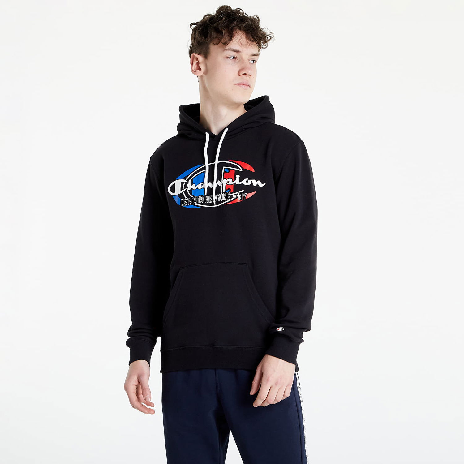 Суитчър Champion Hooded Sweatshirt Черно | KK001 NBK, 0