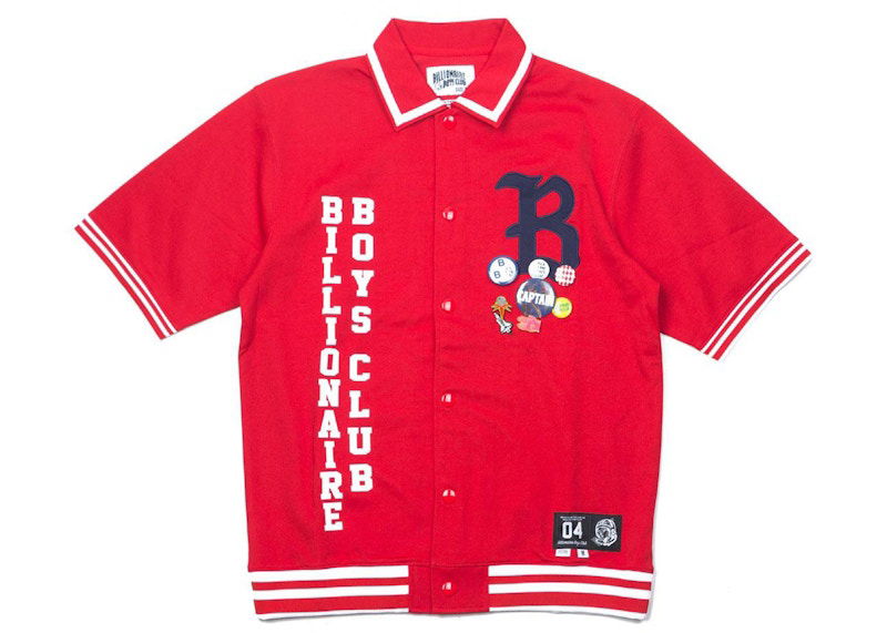 Риза BILLIONAIRE BOYS CLUB Billionaire Boys Club Knitted Baseball Shirt Червено | 8816309RED, 0