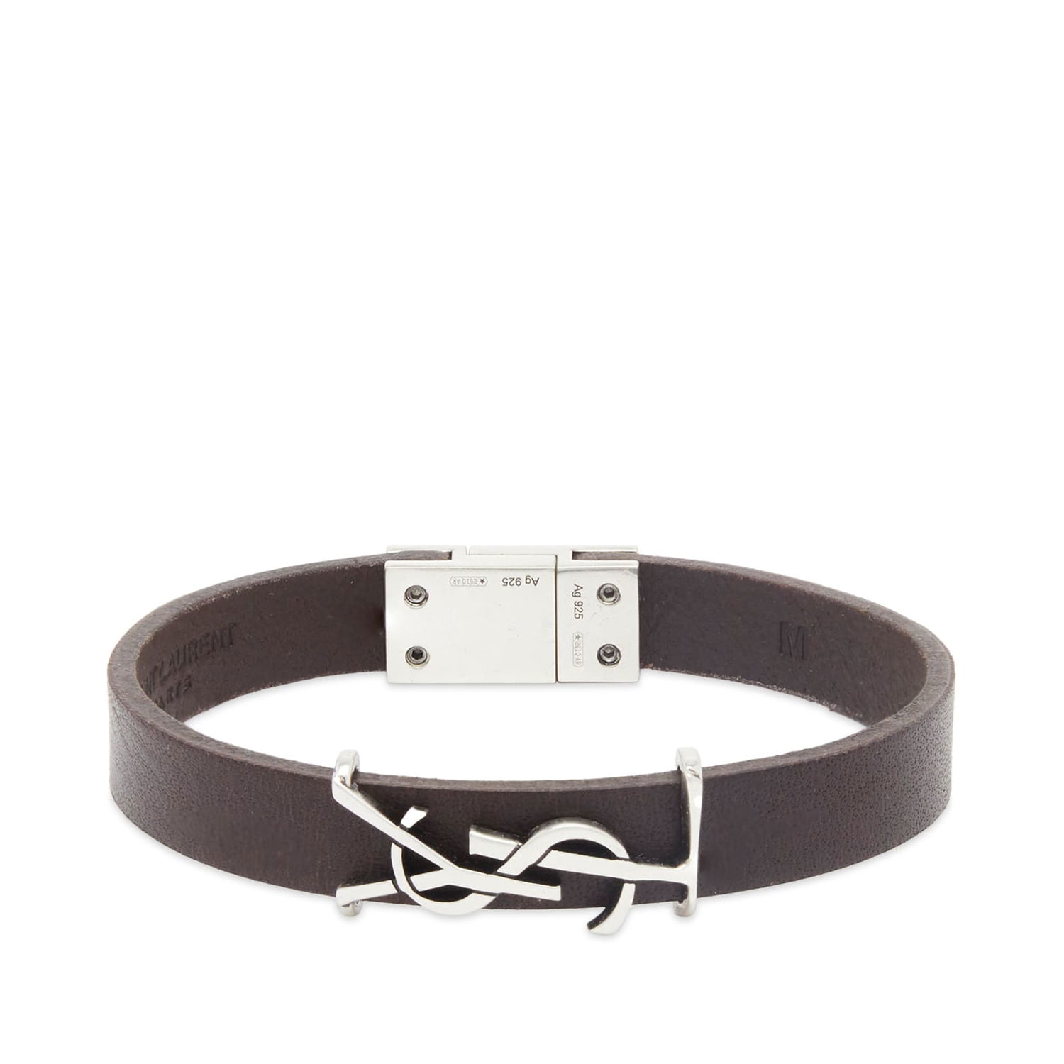 Гривна Saint Laurent YSL Leather Bracelet Черно | 783110Y1019-2045, 0