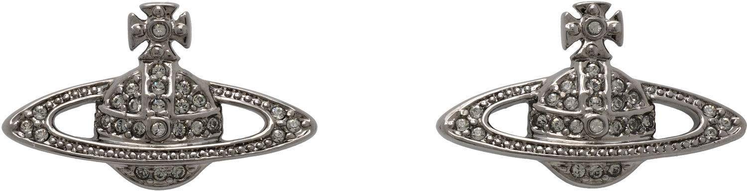 Обеци Vivienne Westwood Mini Bas Relief Earrings Сиво | 65030003-02S108-CN, 0