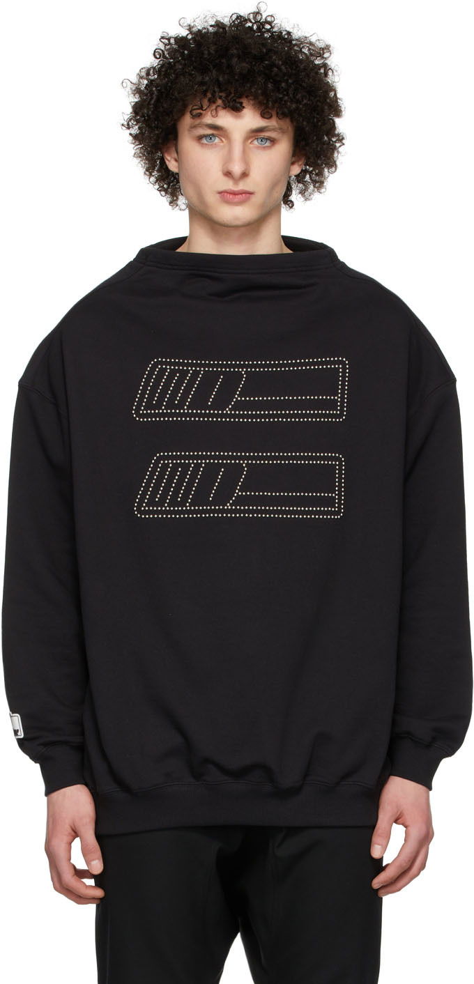 Суитчър We11done We11done High Boatneck Sweatshirt Черно | WD-TS1-22-538-U-BK, 0