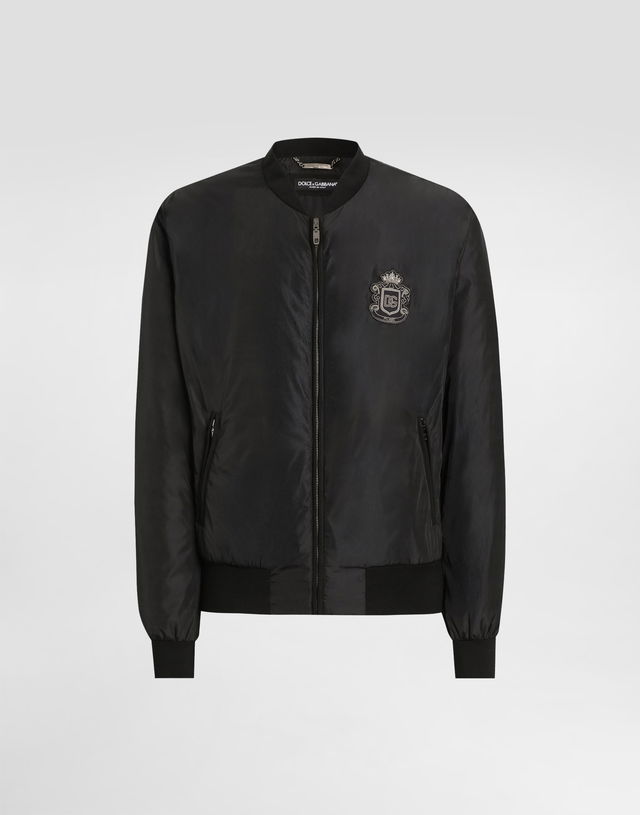 Bomber Jacket With Crest Patch