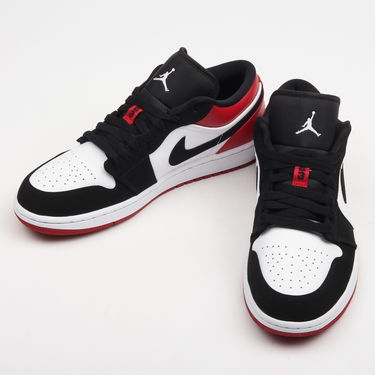 Кецове и обувки Jordan Air Jordan 1 Low "Black Toe" GS Червено | 553560-116, 2