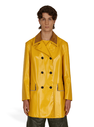 Палта Maison Margiela Coated Cotton Double Breasted Raincoat Жълто | S50AM0516S53549 174