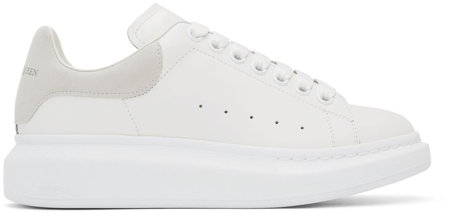 Кецове и обувки Alexander McQueen Oversized Sneakers "White & Off-White" Бяло | 553680WHGP7, 0