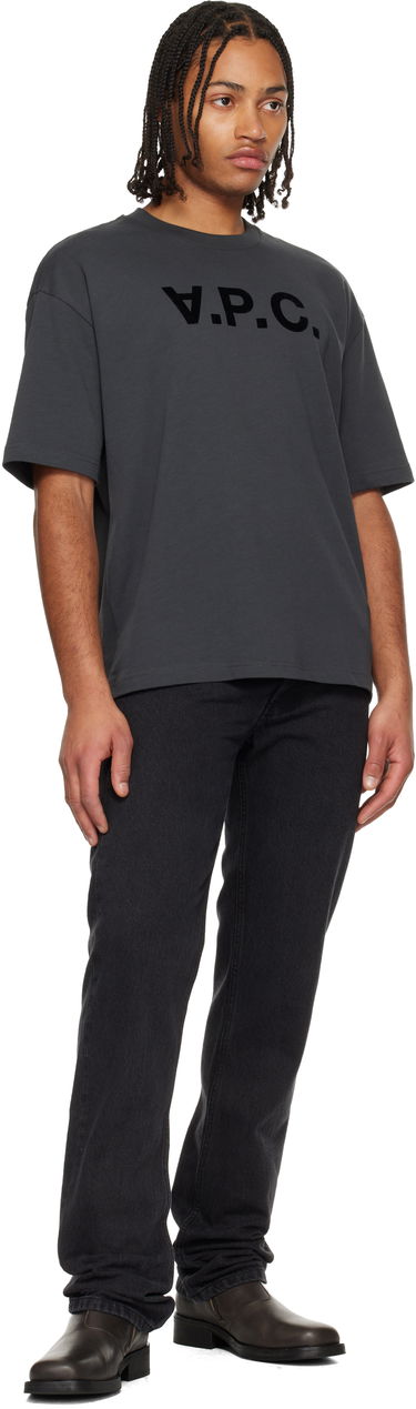 Тениска A.P.C. A.P.C. Flocked T-shirt Сиво | COHLR-M26385, 3