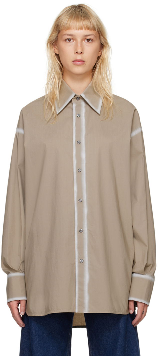 Риза Maison Margiela MM6 Buttoned Shirt Бежово | SH0DT0008 S47294, 0