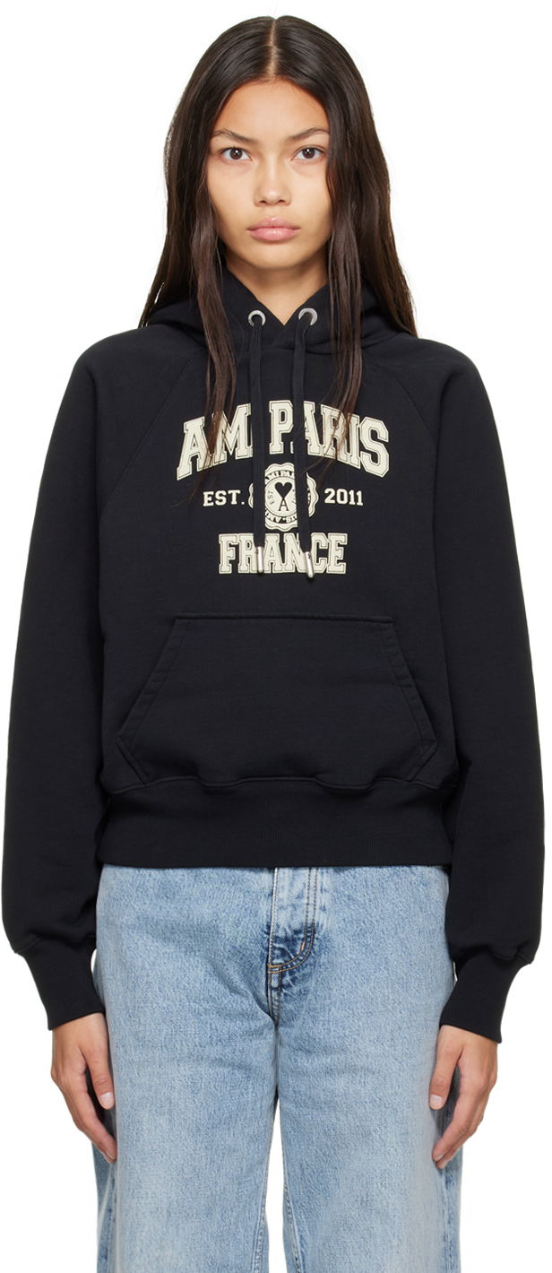 Суитчър AMI Paris France Hoodie Черно | USW210.747, 0