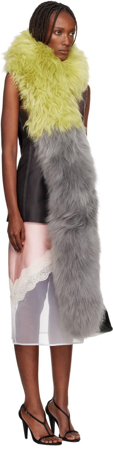 Шал Marni Bicolor Lamb Fur Scarf Многоцветен | ACMC0191Z0 ULM127, 1