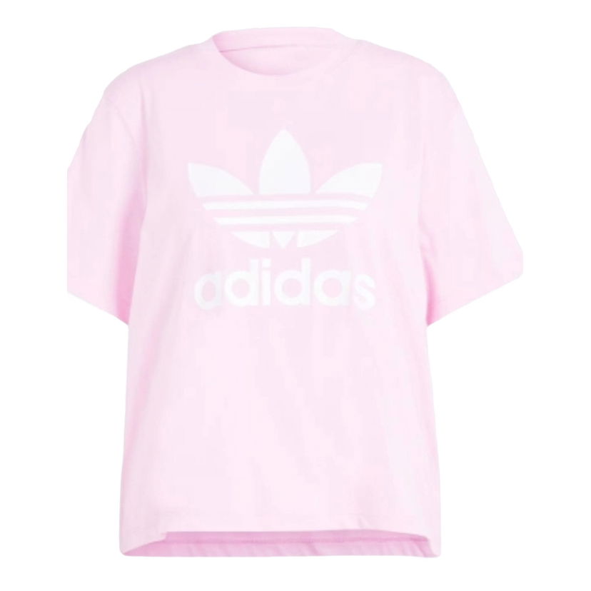 Съкратен топ adidas Originals Trefoil Boxy Pink T-Shirt Розово | IN2492