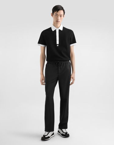 Панталони Dolce & Gabbana Dolce & Gabbana Structured Wool Canvas Trousers Черно | GP14UTFURK8N0000, 1