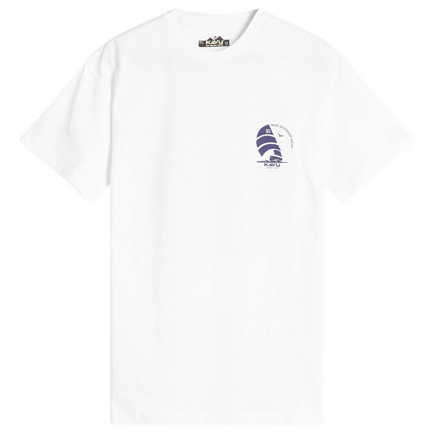 Тениска KAVU Rudder Organic Cotton Graphic Tee Бяло | EUS251-910, 0