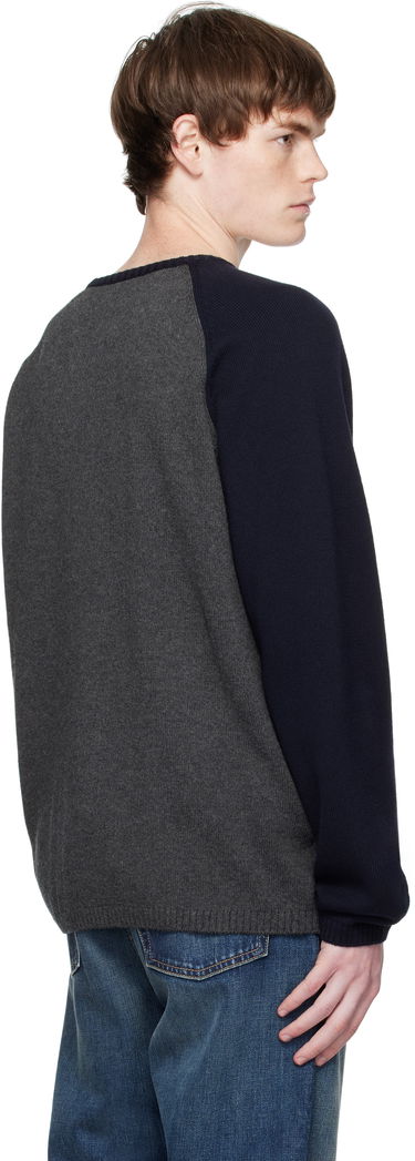 Пуловер We11done We11done Printed Raglan Knit Pullover Sweater Сиво | WD-KO2-25-659-U-CH, 2