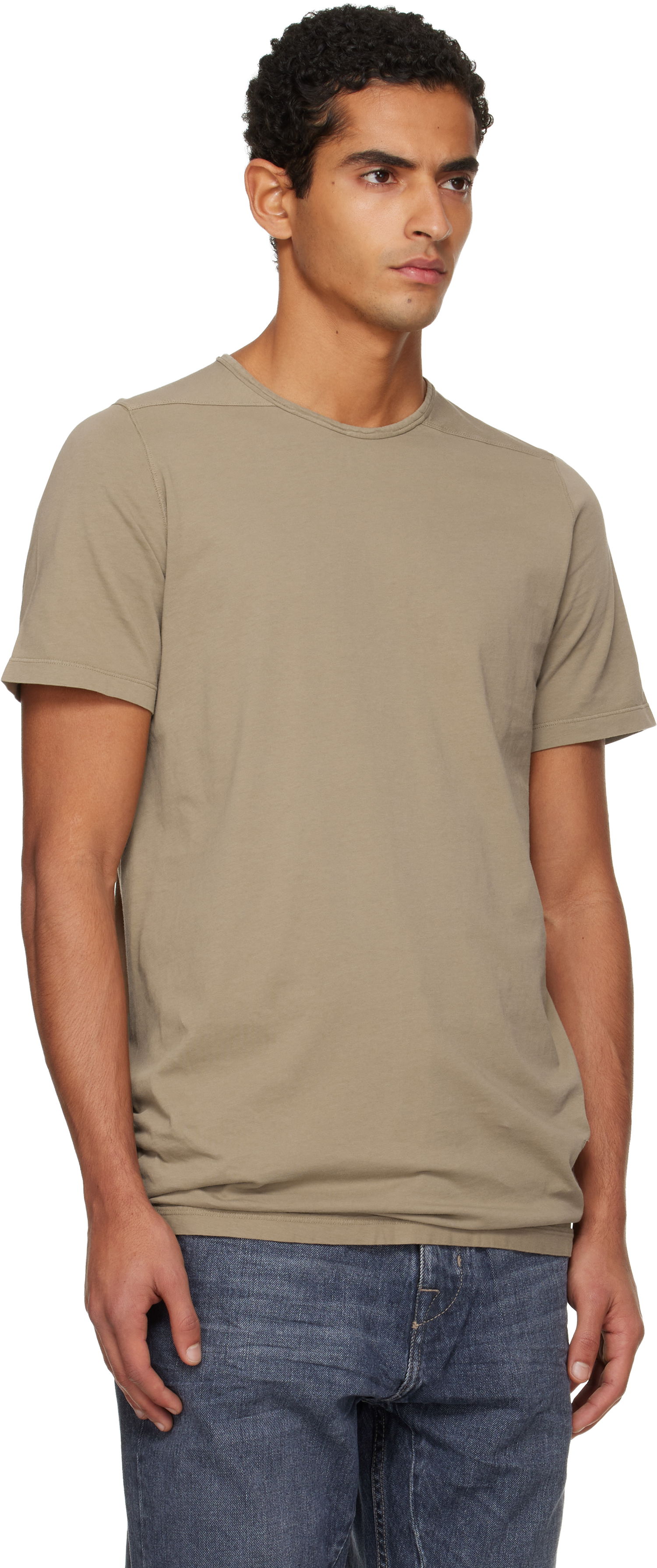 Тениска Rick Owens Concordians Level T-shirt Бежово | DU02E7250 RNP, 1