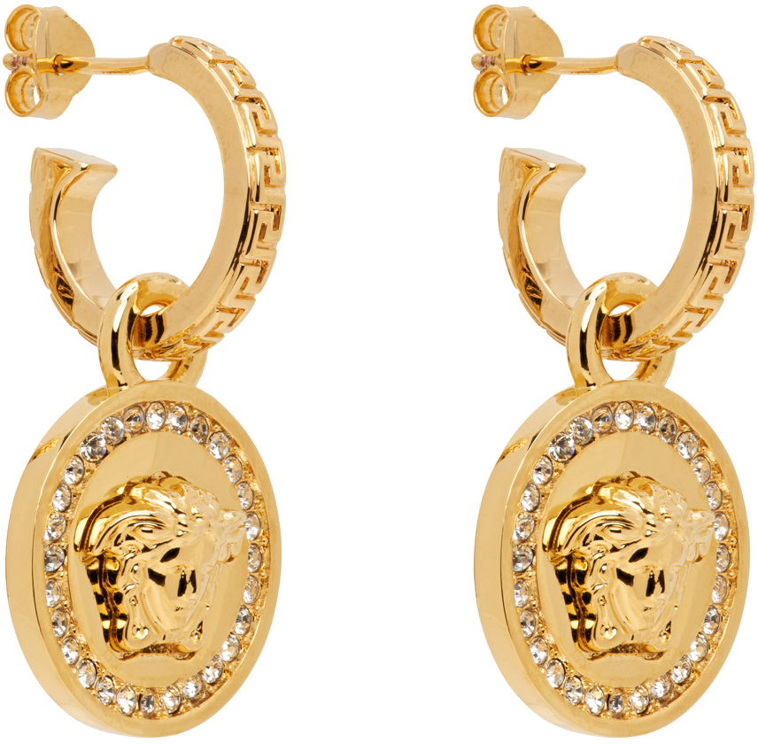 Обеци Versace Medusa Earrings Бежово | DG2D748_DJMX, 1