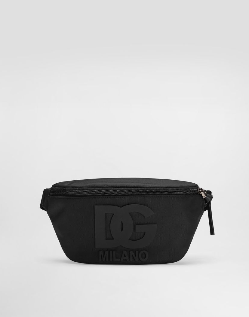 Чанта за кръста Dolce & Gabbana Nylon Waist Bag With DG Rubber Patch Черно | EM0072AU92780999