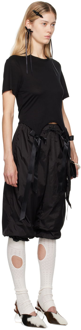 Карго панталони Simone Rocha Simone Rocha Bow Tail T-Shirt Черно | 5223 0571, 1