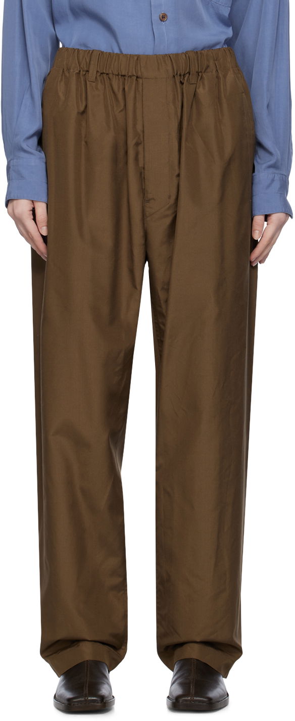 Панталони LEMAIRE LEMAIRE Relaxed Trousers Кафяво | PA1047 LF1163