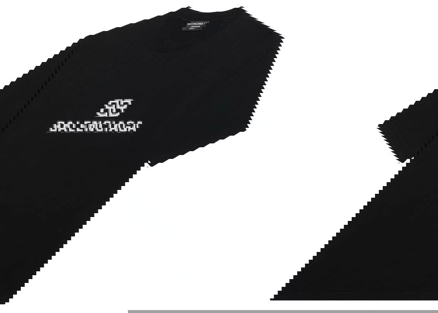 Тениска Balenciaga BB Pixel Medium Fit T-shirt Черно | 612965TKVI71070, 0