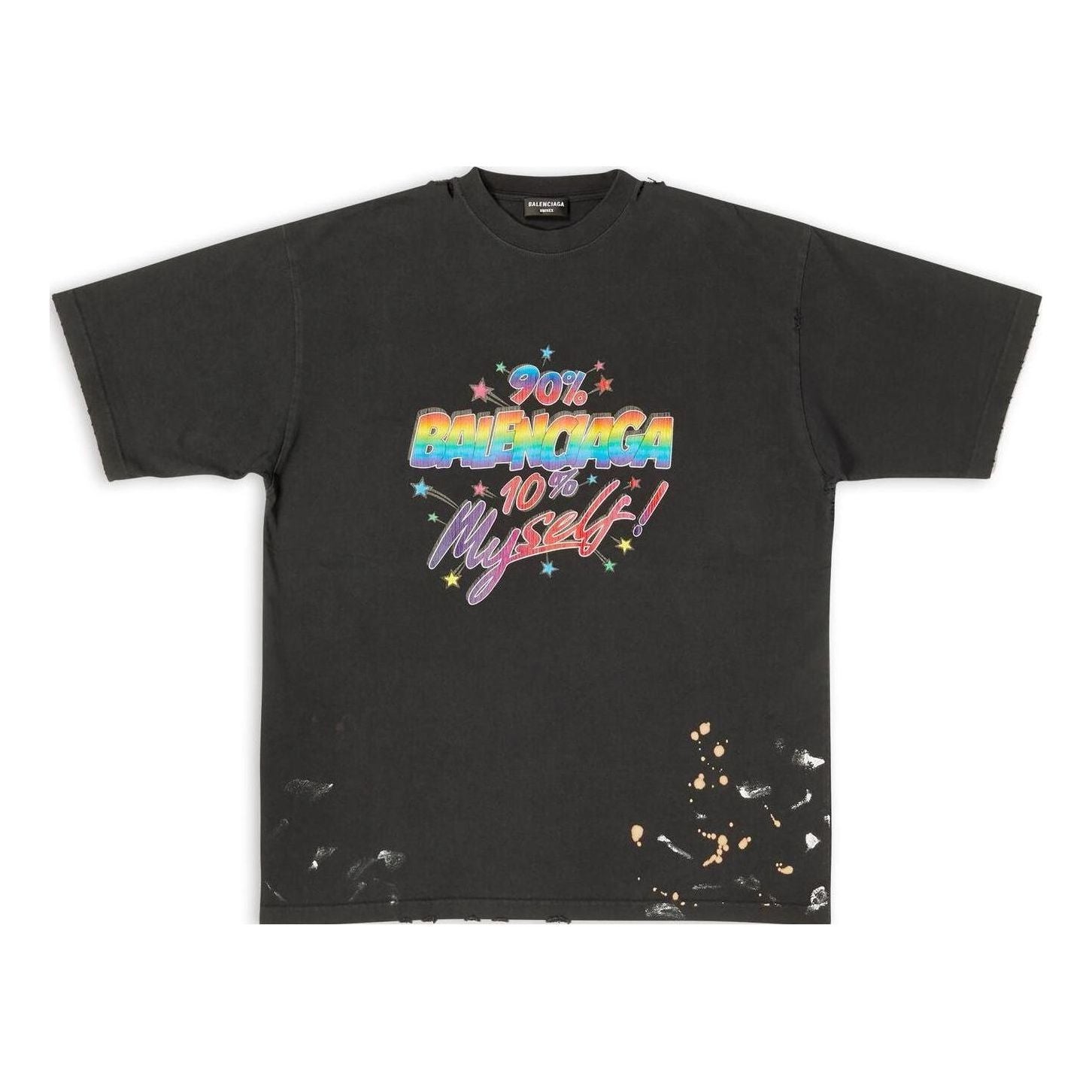 Тениска Balenciaga 90/10 Graphic Print T-Shirt Черно | 641675TMVH31055, 0